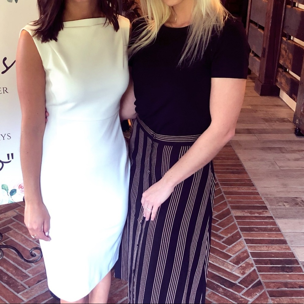 White midi dress